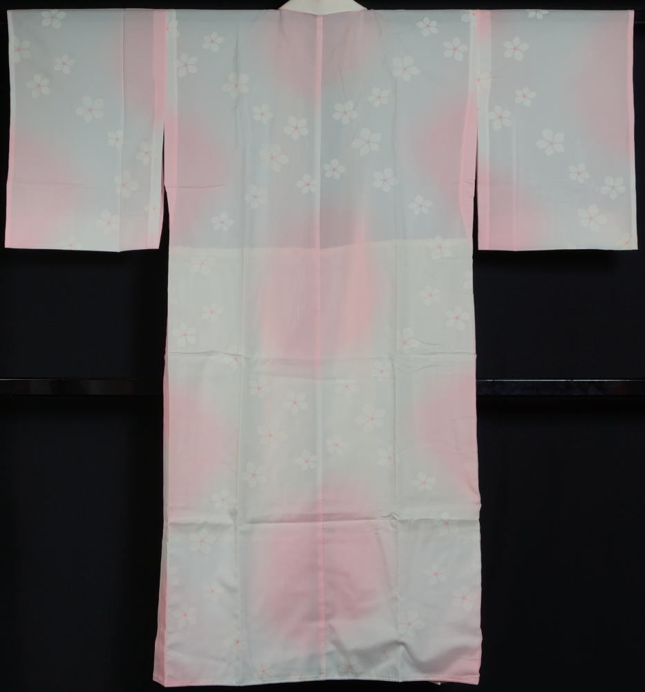 ヤフオク 長襦袢 桔梗模様 化繊 単衣仕立て 袖は無双 薄ピ