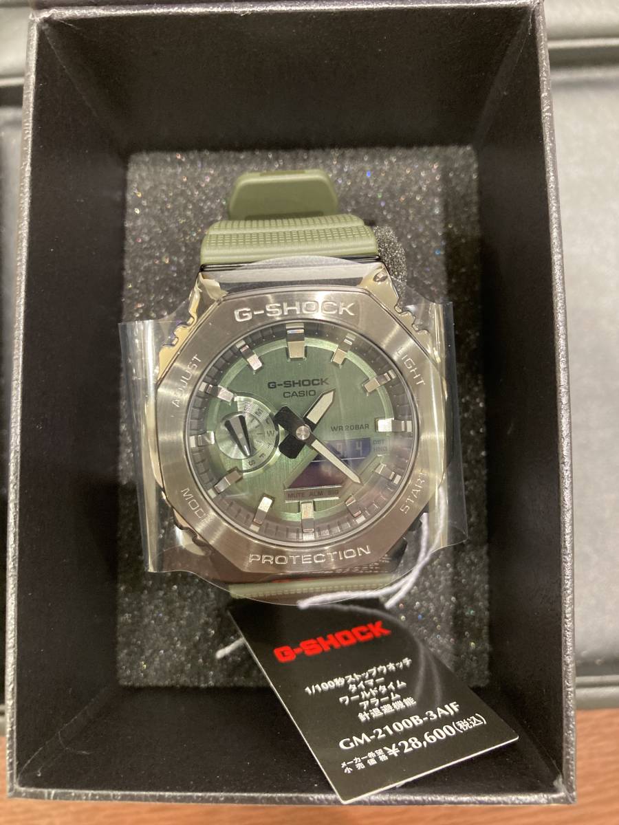 新品未使用品 CASIO G-SHOCK ジーショック GM-2100B-3AJF グリーン 緑 GM-2100 GM-2100B 国内正規品
