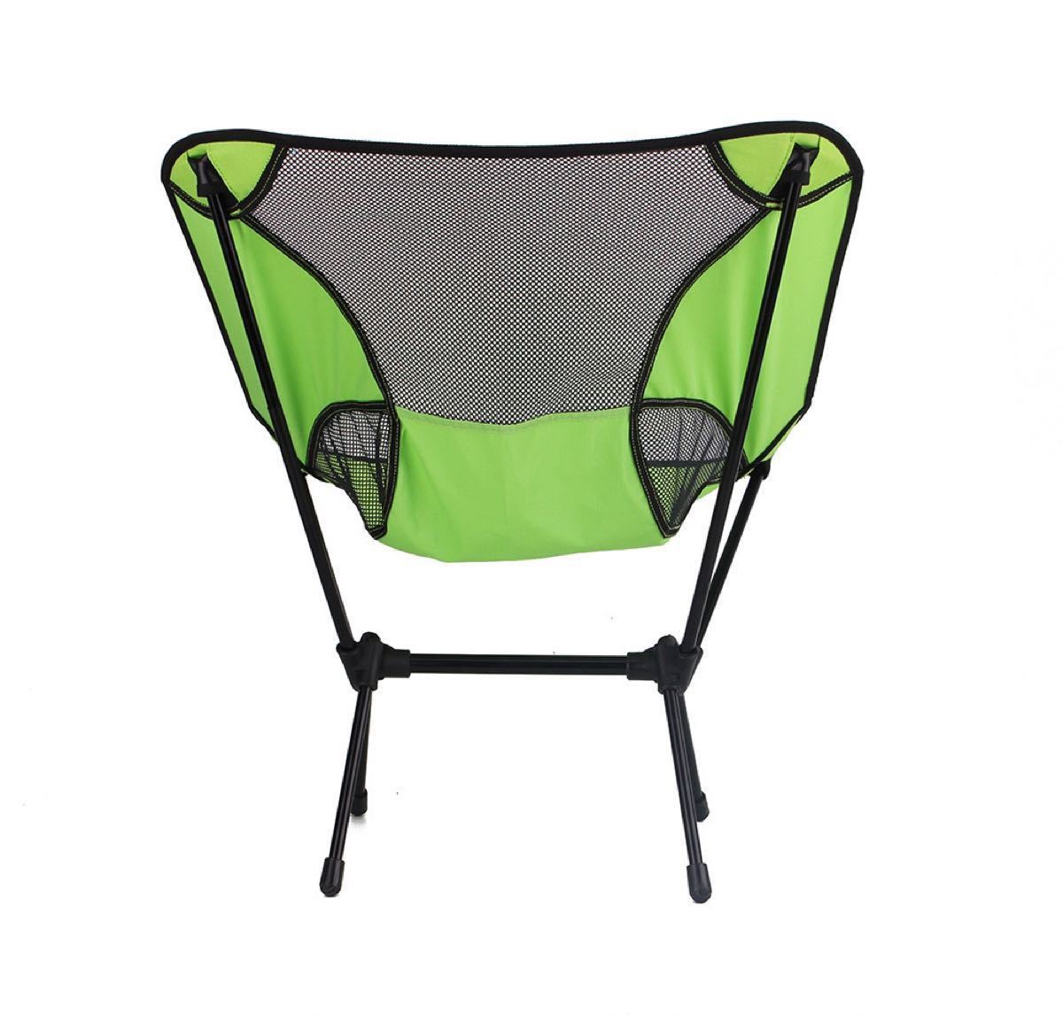 [週末限定]アウトドアチェア コンパクトチェア キャンプ椅子　黄緑