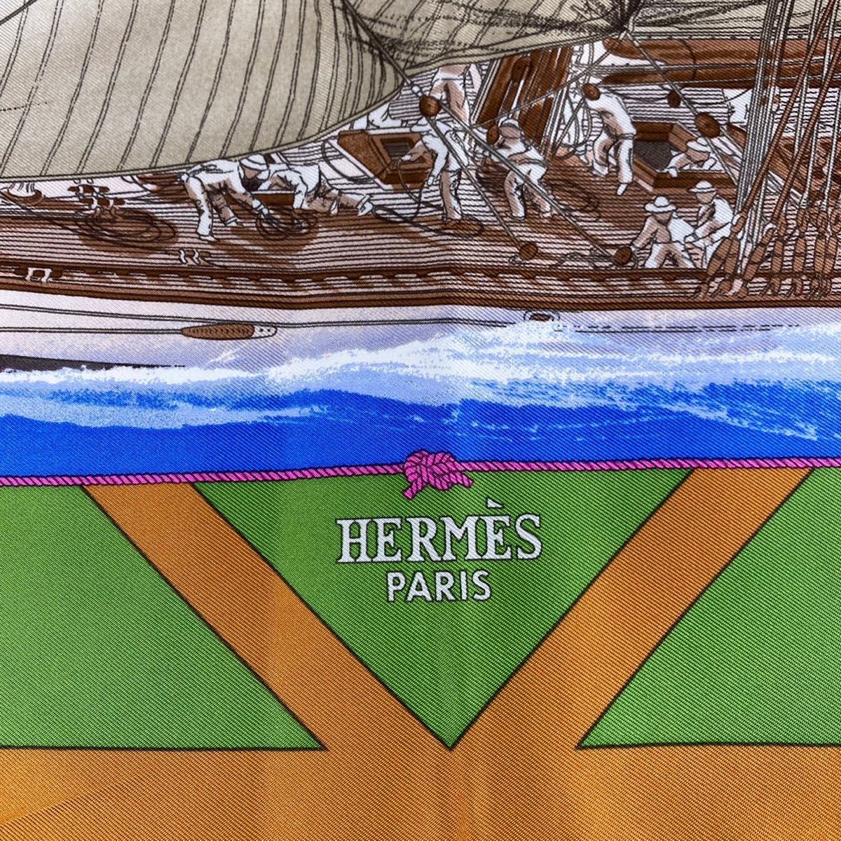 HERMES CARRES90 RAFALES LARGE SIZE SILK 100% SCARF MADE IN  FRANCE/エルメスカレ90シルク100%大判スカーフ(疾風)