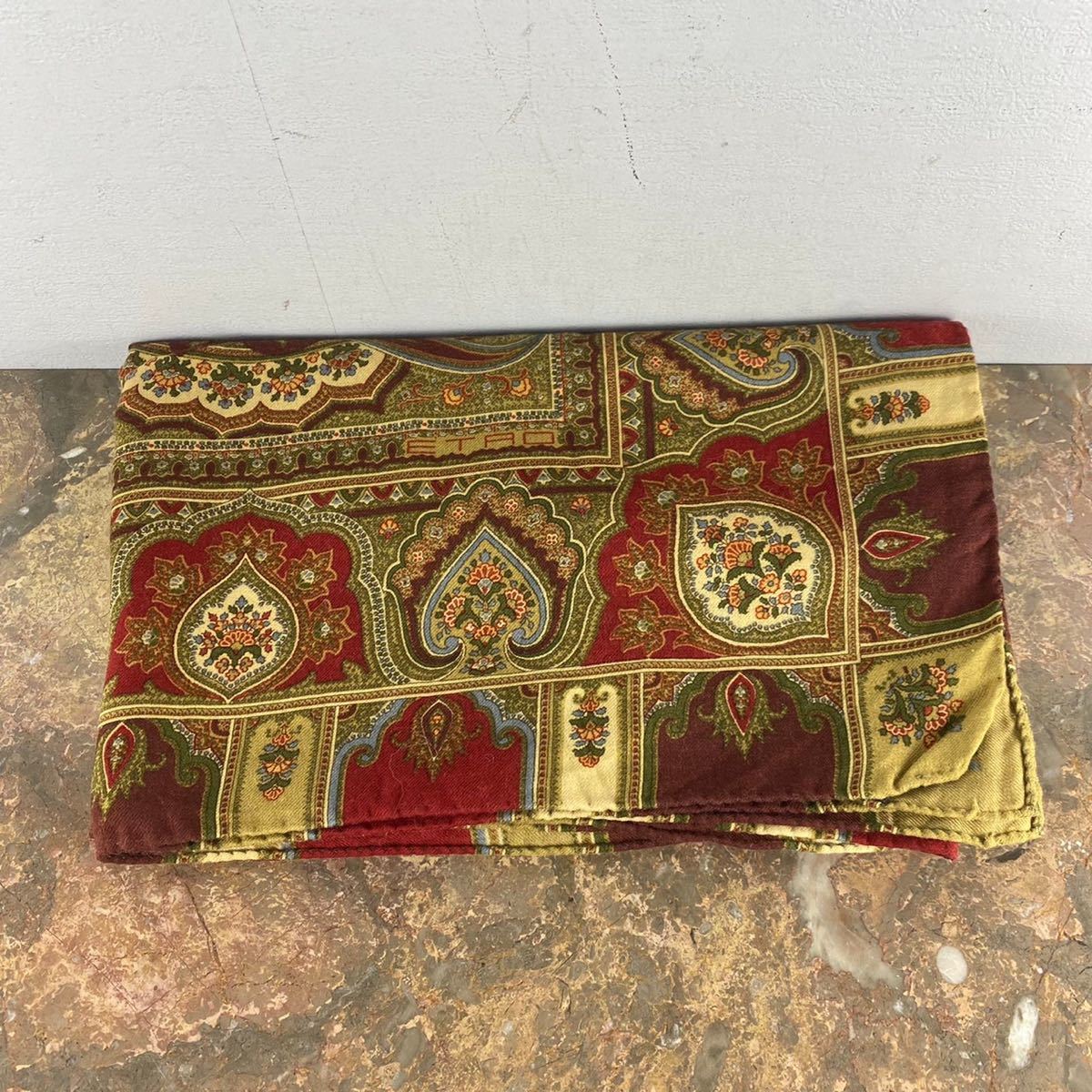 ETRO SILK WOOL PAISLEY PATTERNED SQUARE LARGE SHAWL MADE IN ITALY