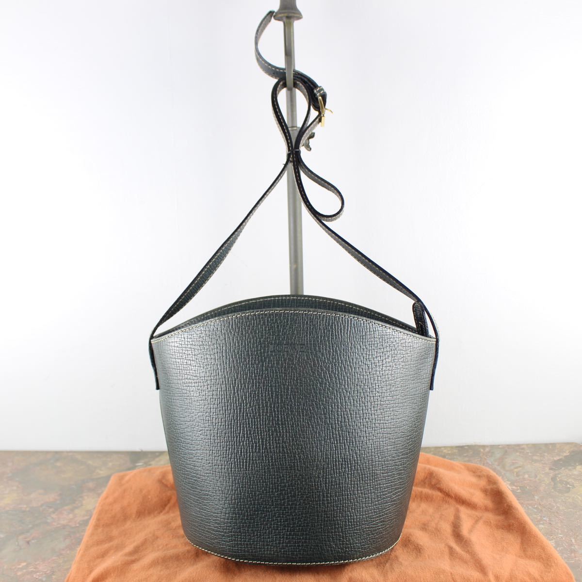 OLD LOEWE LOGO LEATHER SHOULDER BAG MADE IN ITALY/オールドロエベ