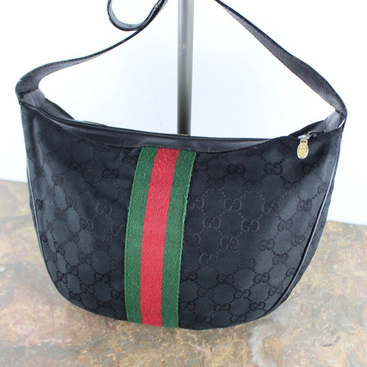 OLD GUCCI GG PATTERNED SHERRY LINE SHOULDER BAG MADE IN ITALY/オールドグッチGG柄シェリーラインショルダーバッグ