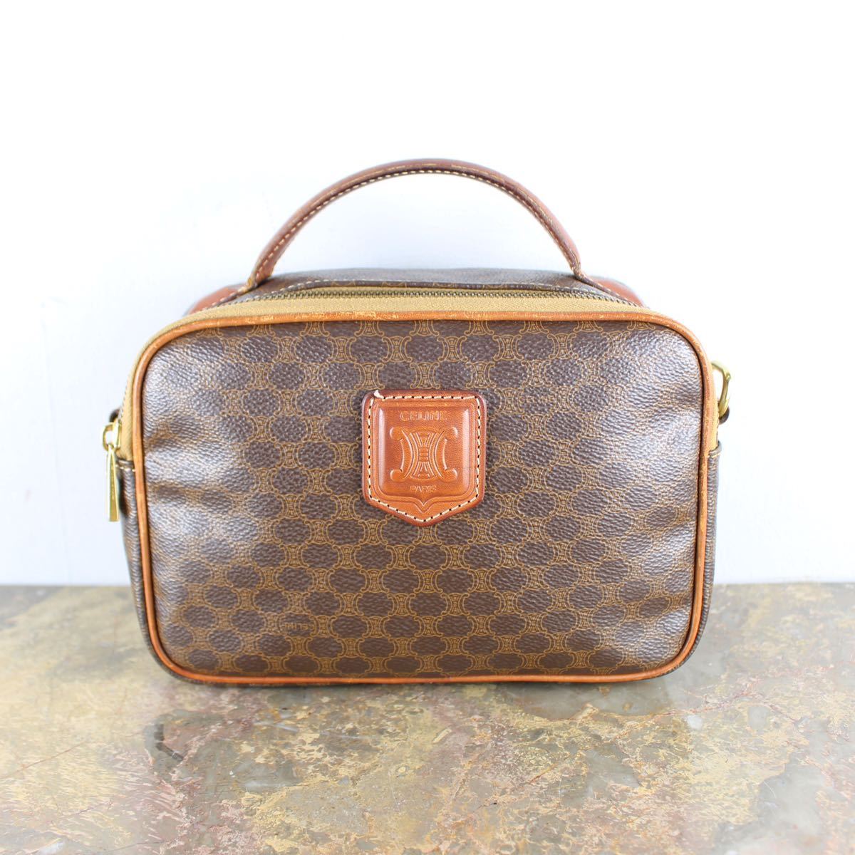 OLD CELINE MACADAM PATTERNED HAND BAG MADE IN ITALY/オールド