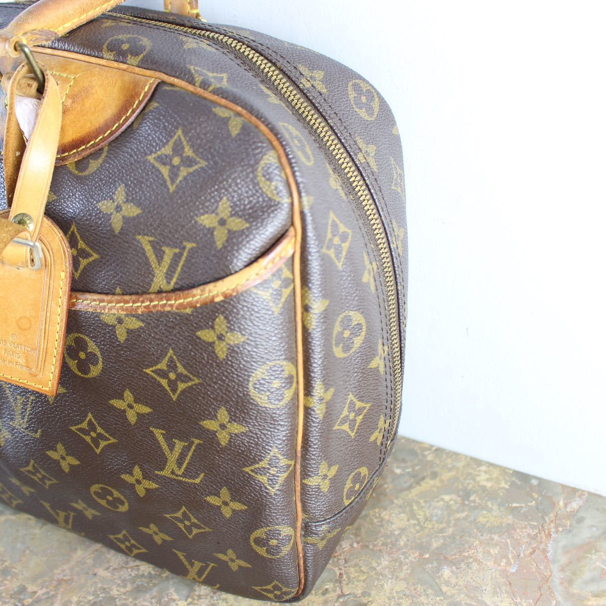 LOUIS VUITTON M47270 SD0065 MONOGRAM BOSTON BAG MADE IN FRANCE/ルイヴィトンドーヴィルモノグラム柄レザーボストンバッグ