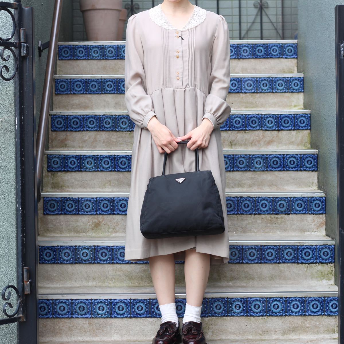 PRADA LOGO NYLON TOTE BAG MADE IN ITALY/プラダロゴナイロントート