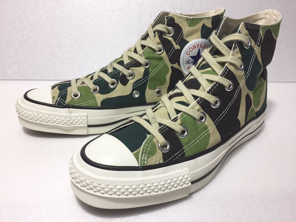 美品!! コンバース 日本製 CANVAS ALL STAR J HI 83 CAMO 24cm us 5.0 オールスター 迷彩 カモ MADE IN JAPAN_画像2