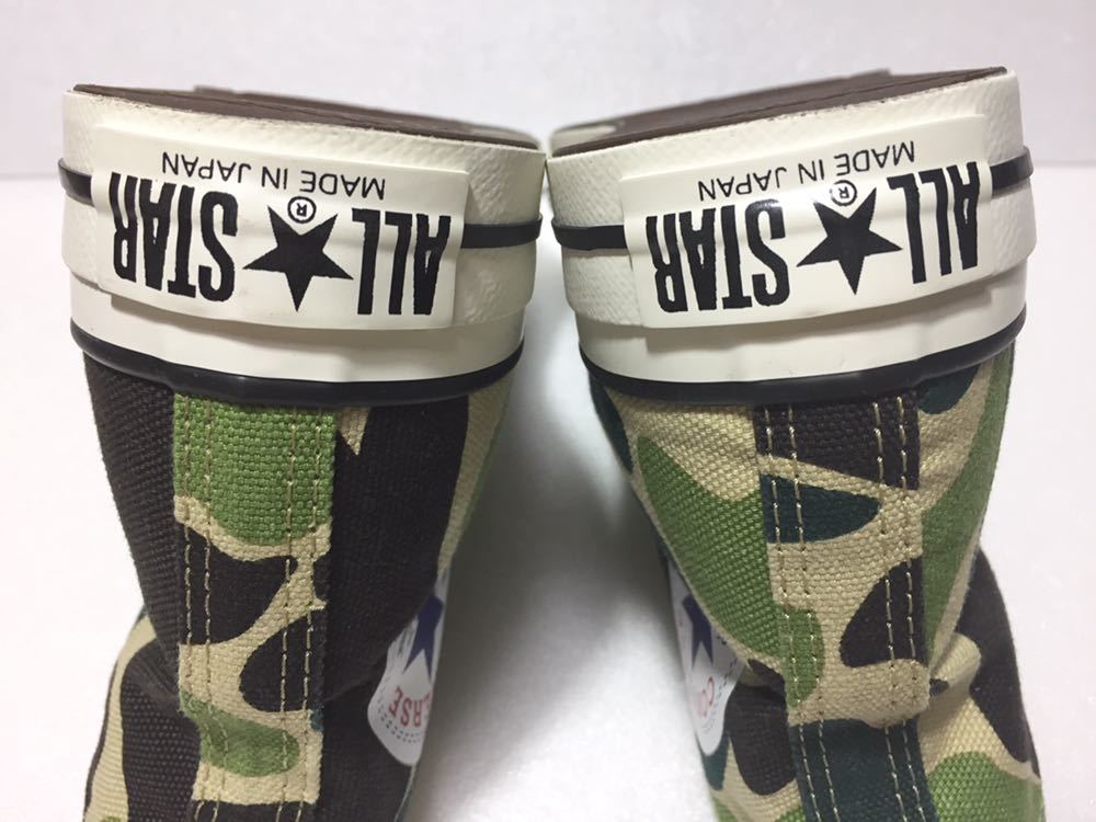 美品!! コンバース 日本製 CANVAS ALL STAR J HI 83 CAMO 24cm us 5.0 オールスター 迷彩 カモ MADE IN JAPAN_画像9