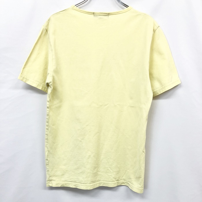 MK MICHEL KLEIN HOMME Michel Klein Homme 46 men's T-shirt cut and sewn britain character character print Logo ound-necked short sleeves cotton 100% yellow yellow color 