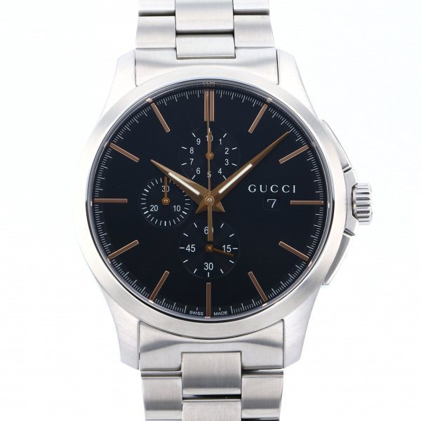 グッチ GUCCI 人気メーカー ブランド Gタイムレス 最大75％オフ！ YA126272 新品 腕時計 ブラック文字盤 メンズ