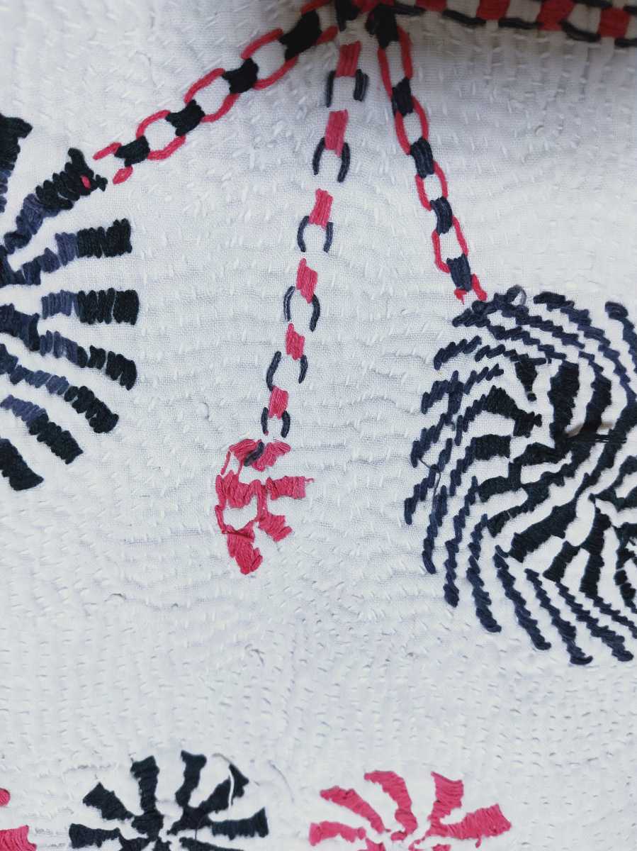 カンタの刺繍 刺し子 インド ベンガル地方の飾り布 壁掛け布 カンタの刺繍 刺し子 インド ベンガル地方の飾り布 壁掛け布