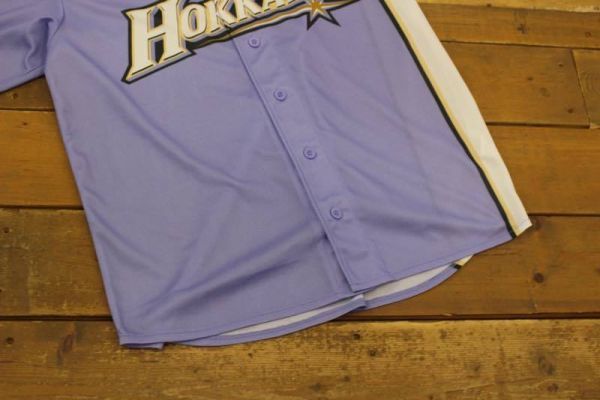 北海道日本ハムファイターズ 野球 ユニホーム 半袖 薄紫_画像3