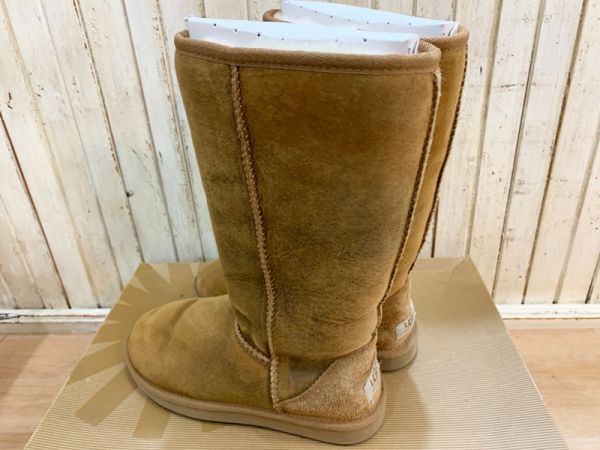 ★UGG/アグ W CLASSIC TALL BOMBER クラシックトールボンバー #5804/BJCE レディースムートンブーツ サイズ5 日本サイズ22cm USED ★_画像10