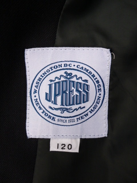 J.PRESS Jプレス　ネイビーブレザー　 ウールジャケット ３ボタン　ウール１００％サージ　T１２０_画像4