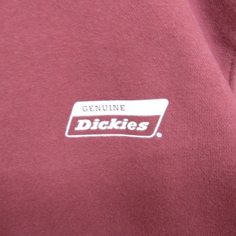 サイズ S ディッキーズ フルジップ パーカー フーディー 裏起毛 フード ダブルフェイス バーガンディー ワーク Dickies 古着 1S1635_画像5