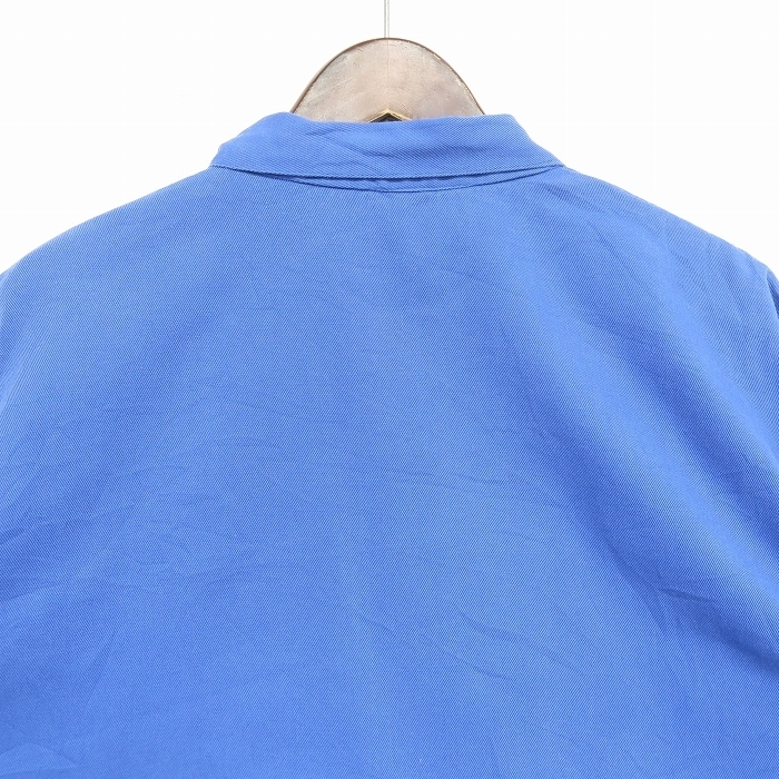 企業 プリント ユーロ ワーク JKT サイズ XL~ 古着 SAMYB ジャケット カバーオール ビッグサイズ ブルー 1A0319_画像5