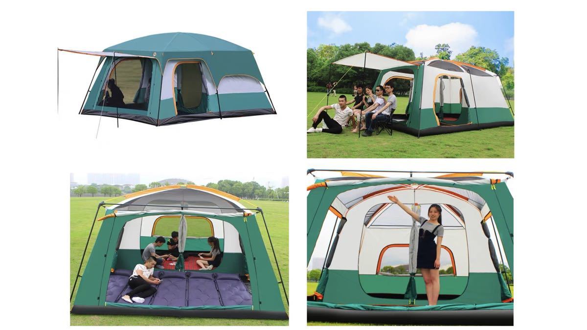 (がっちゃん様専用)MOBEI CANEL4-6人用2ルーム大型折りたたみ式テント。