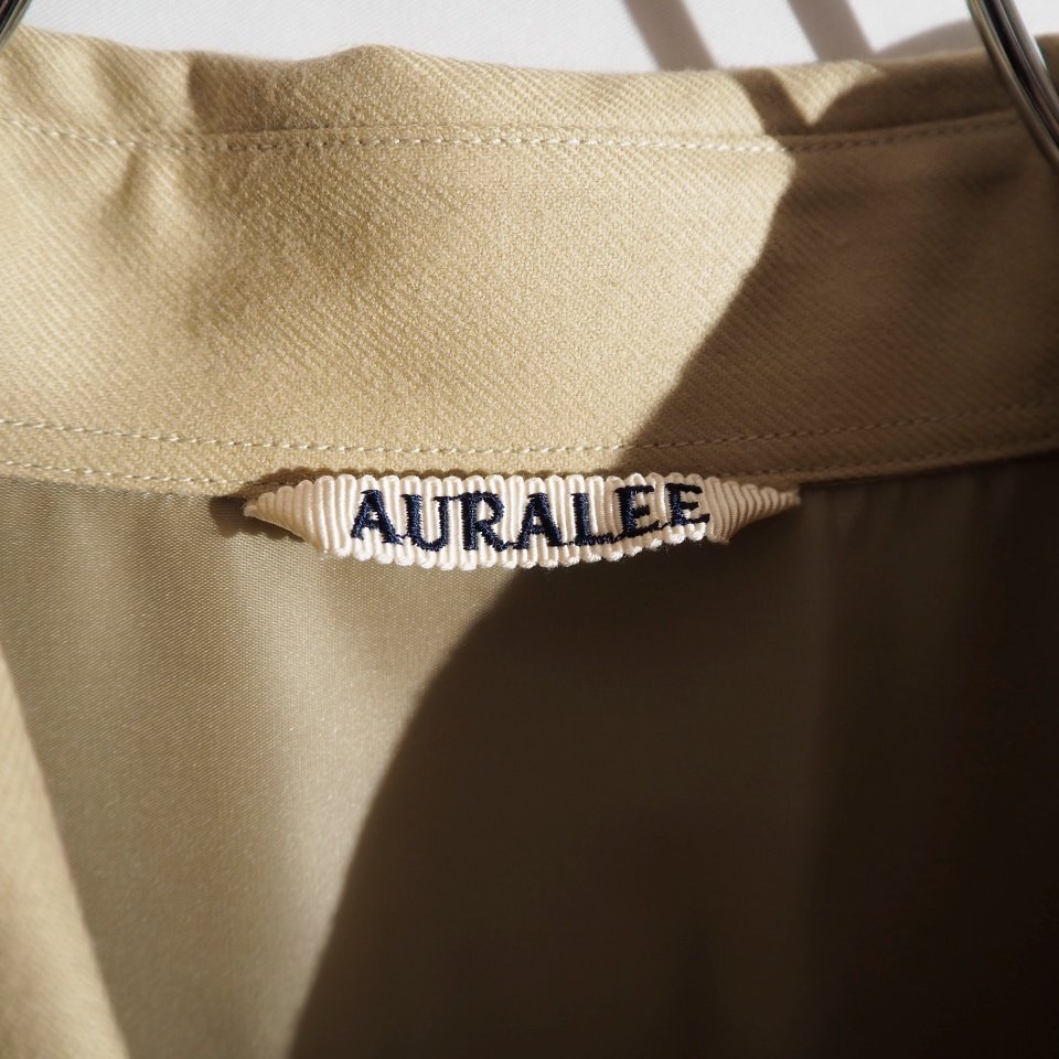 S1817P ▼AURALEE オーラリー▼ 25AW SUPER LIGHT WOOL SHIRT ウールシャツ ライトカーキ 5(XL) オーバーサイズ / A25AS01OS 秋冬 mks_画像6