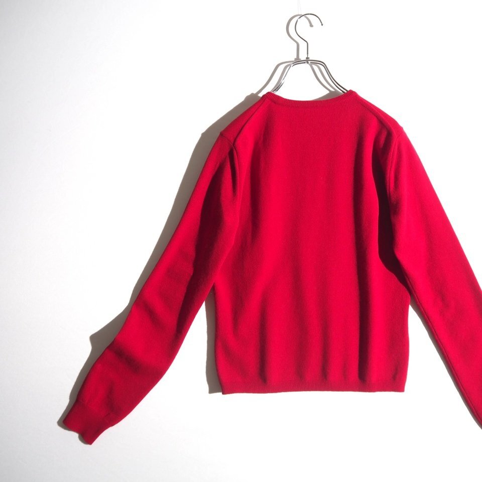 S1612P ▼AURALEE オーラリー▼ 25AW クルーネック ショート丈 ウールニット レッド 1 / A25AP05CK HIGH TWIST WOOL KNIT P/O 秋冬 mks_画像3
