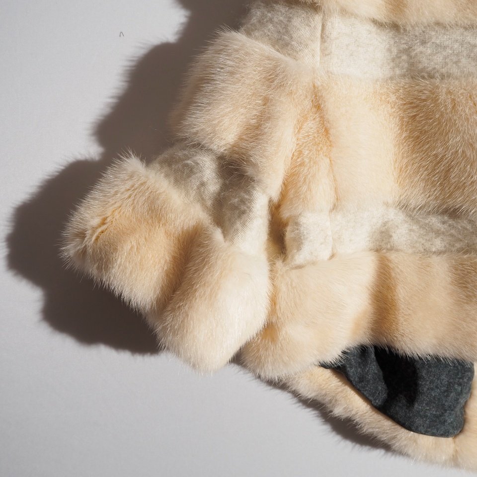 S0654P ▼FENDI フェンディ▼ ミンクファー ハーフスリーブ ショート丈 ジャケット アイボリー 40 / ファージャケット 毛皮 秋冬 mks_画像5