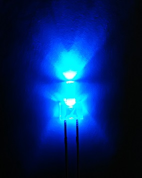  convex type LED blue color tip diameter 2mm tip length 4.5mm 100 piece α