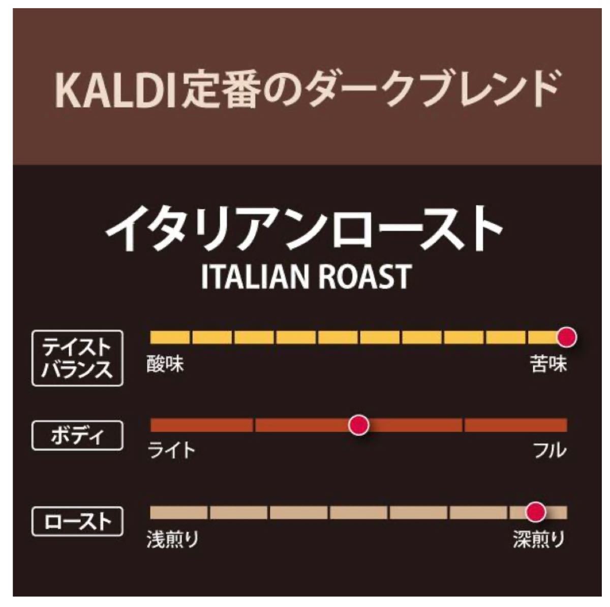 カルディ イタリアンロースト　3袋  コーヒー　粉　中挽　アイスブレンド