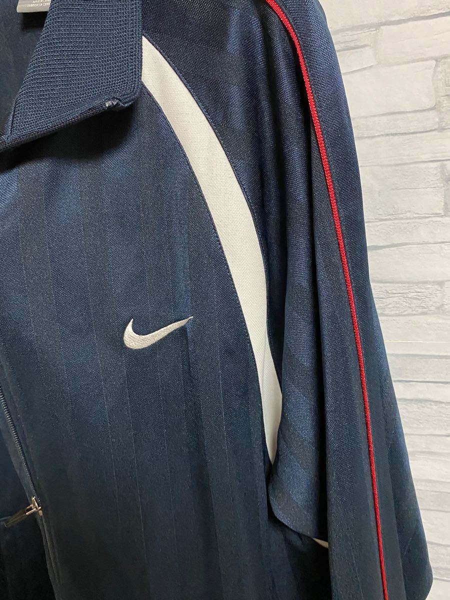 NIKE ナイキ ワンポイントロゴジャージ  L size 紺 白