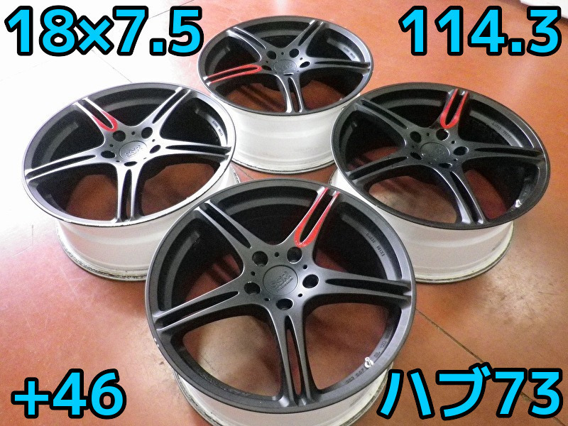 R309W80♪ホイールのみ4本♪SSR INTEGRAL インテグラル GT1♪18×7.5J