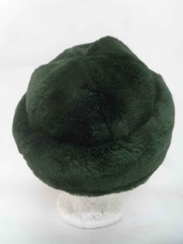 半額SALE／ グリーン シェアード・ラム毛皮ファー・ハット 帽子 サイズ
