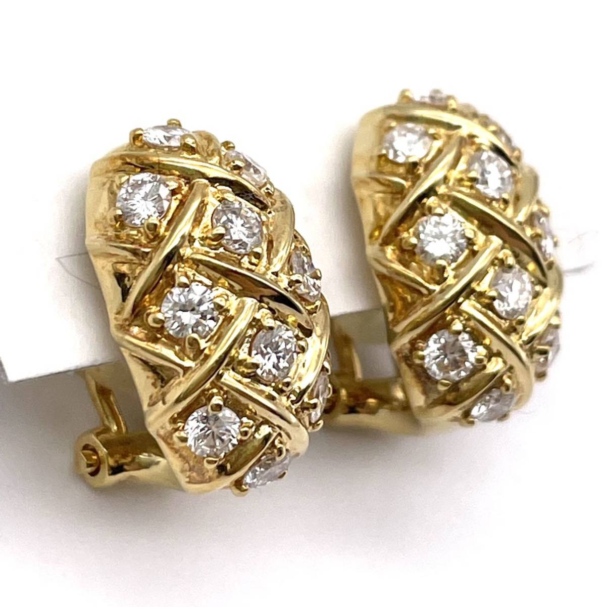 K18YG ハットリセイコー ダイヤ合計1.01ct ピアス | paradaabogados.com
