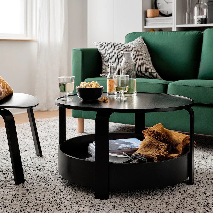 IKEA コーヒーテーブル, BORGEBY ブラック 70 cm 送料￥750!_画像4