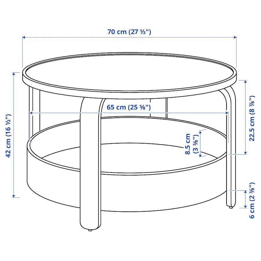 IKEA コーヒーテーブル, BORGEBY ブラック 70 cm 送料￥750!_画像6