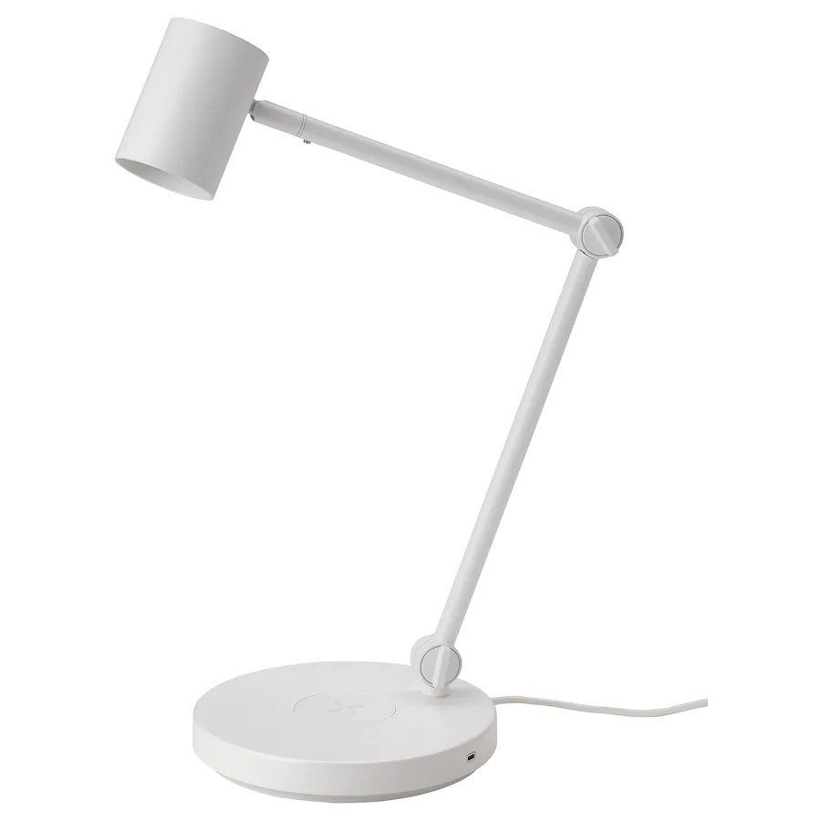 IKEA ワークランプ ワイヤレス充電機能付き, NYMANE ホワイト 送料￥750!
