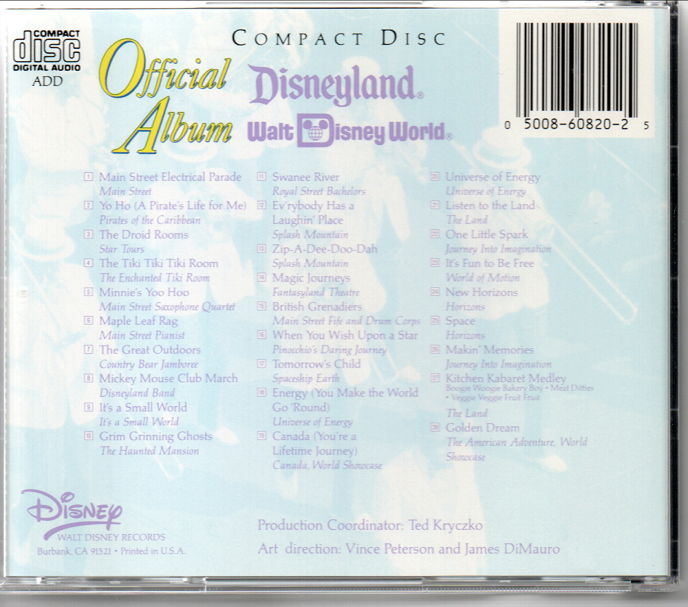 CD# Disney Land &woruto* Disney * world | official * album 