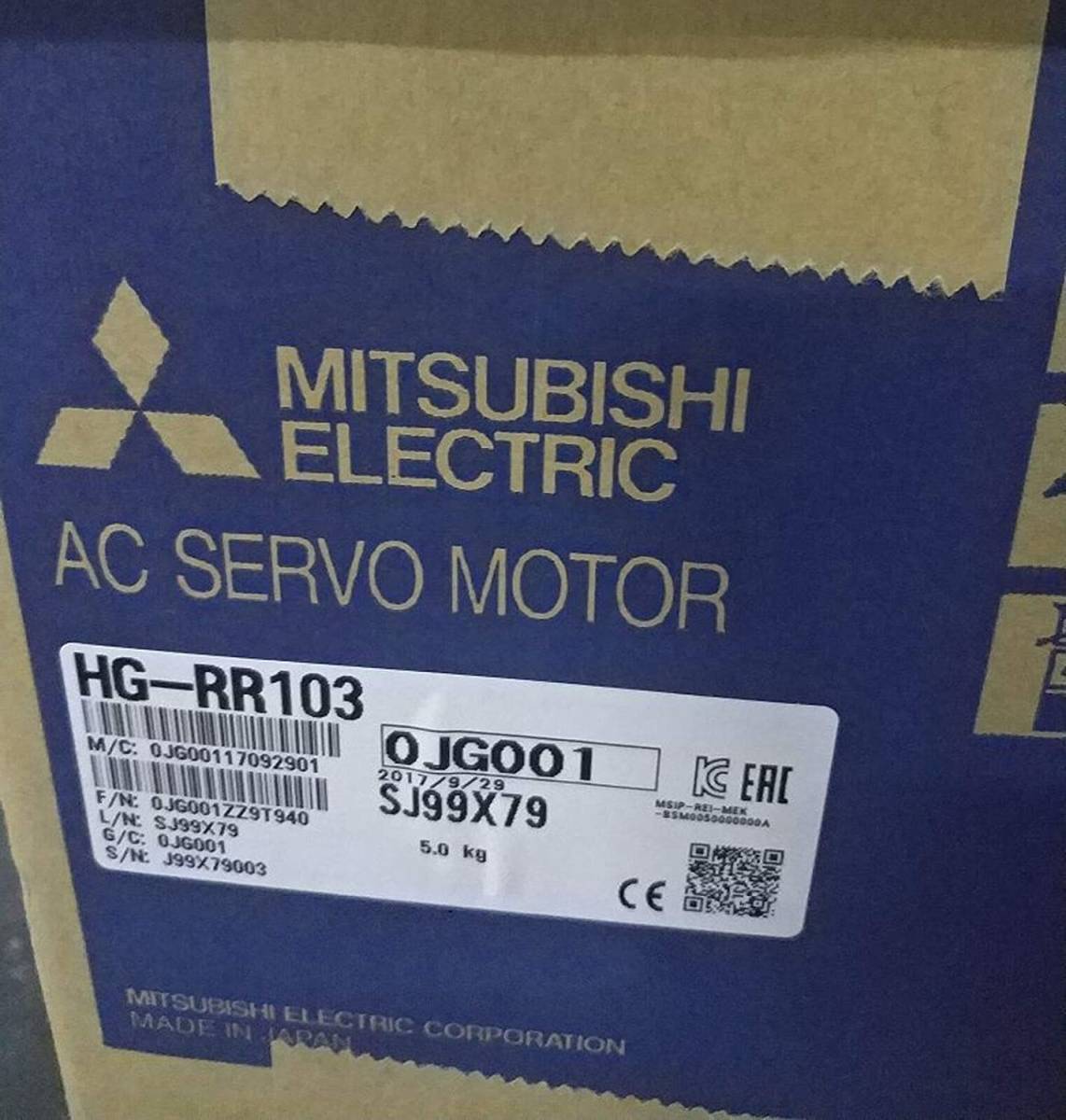 【新品★送料無料】 三菱 サーボモーター HG-RR103 【６ヶ月保証】
