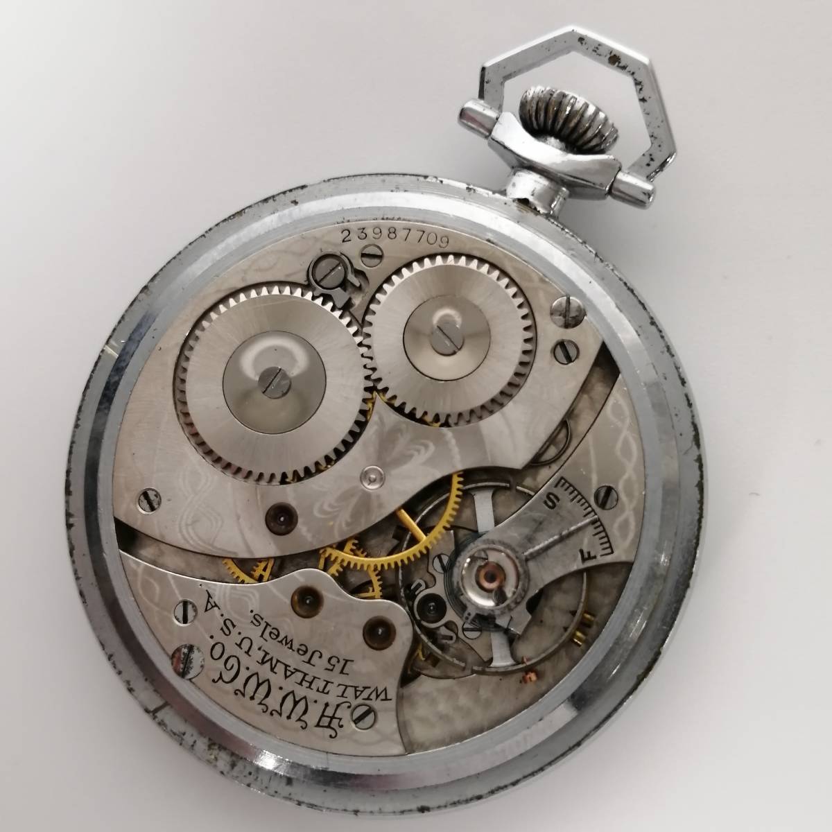 WALTHAM 懐中時計 手巻き 15石 スモセコ ウォルサム スモールセコンド 15 JEWEL アンティーク ジャンク