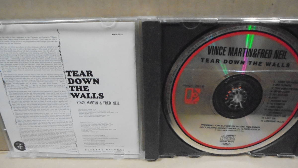 CD★ヴィンス・マーティン&フレッド・ニール★名盤探検隊★Vince Martin & Fred Neil / Tear Down The Walls★見本盤★4枚同梱発送可能の画像2