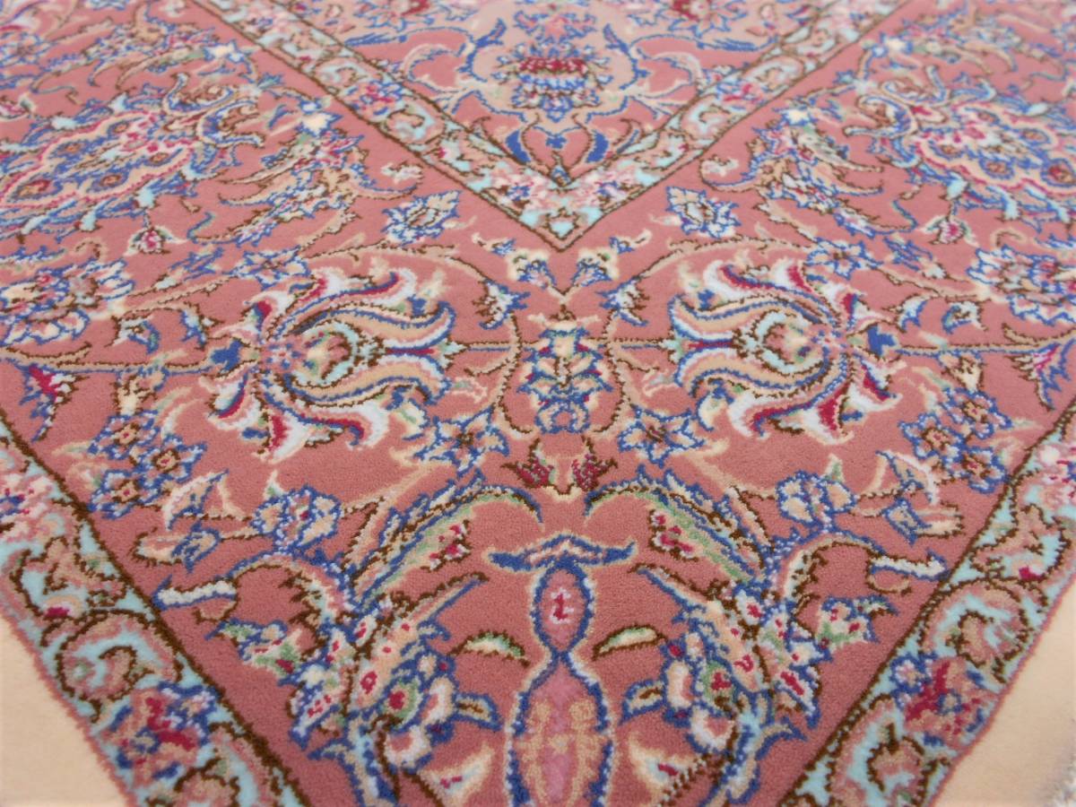 170万ノット！輝く、多色織絨毯！本場イラン産70×120cm‐200961の+