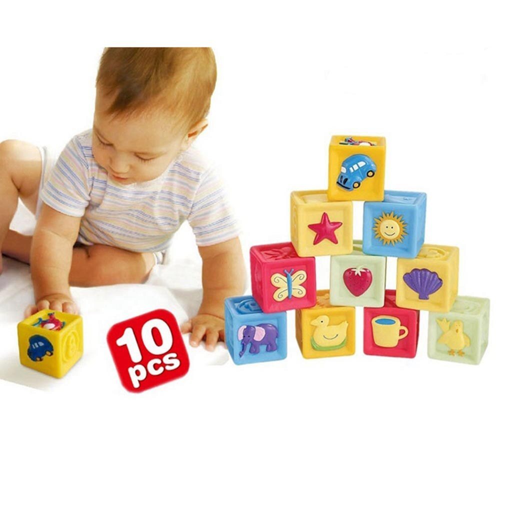 赤ちゃん 積み木 音の出る積み木 人気　赤ちゃんおもちゃ 柔らかおもちゃ 想像力を育む知育玩具 収納ケース付_画像1