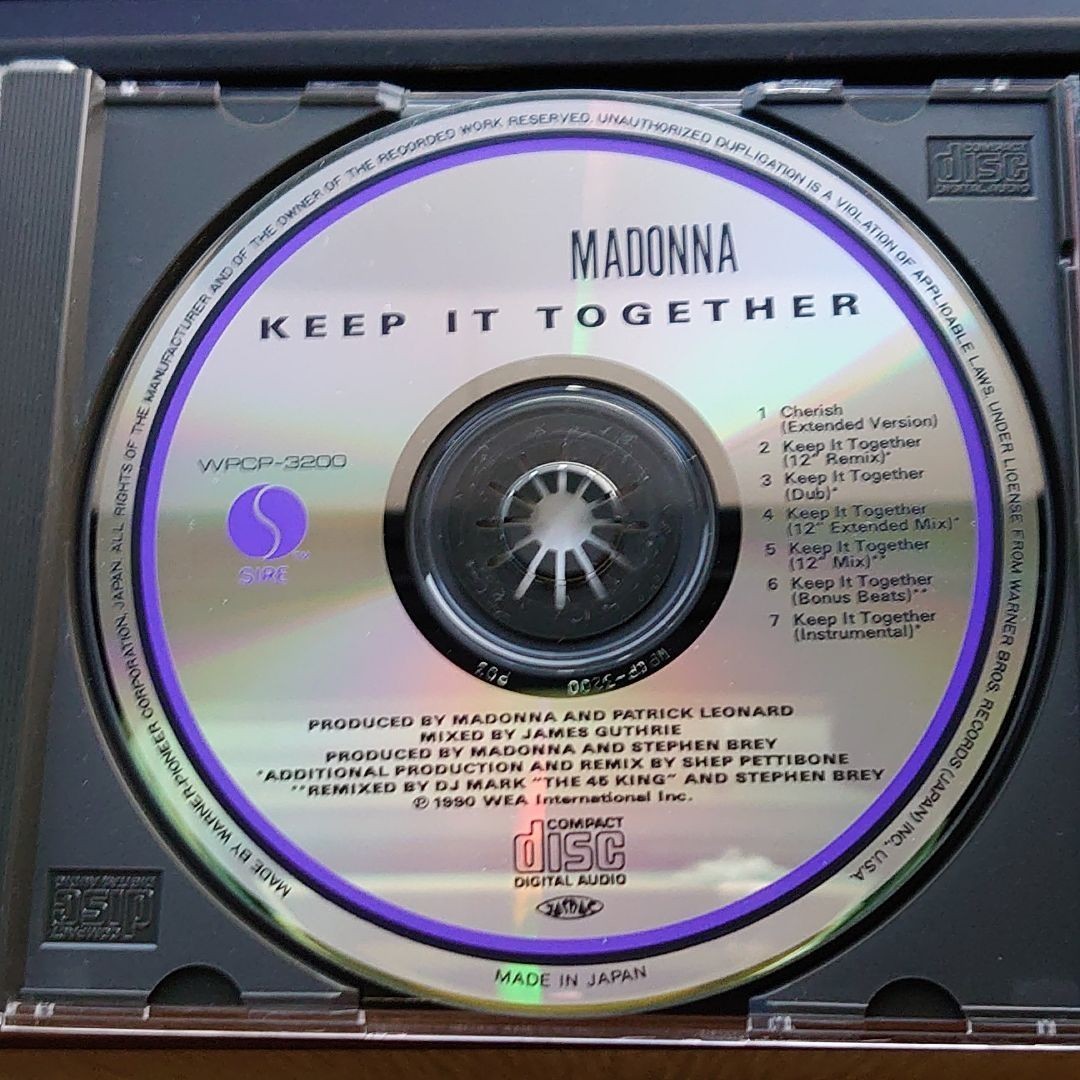 国内盤 マドンナ CD／キープ・イット・トゥゲザー(ミニ・アルバム) 美品