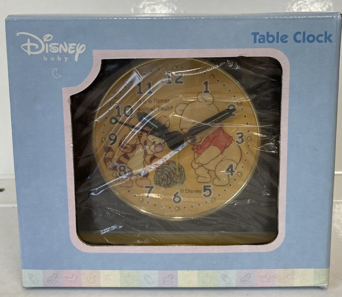 ★ディズニー Disney baby Table Clock 置き時 くまのプーさん、ティガー_画像1