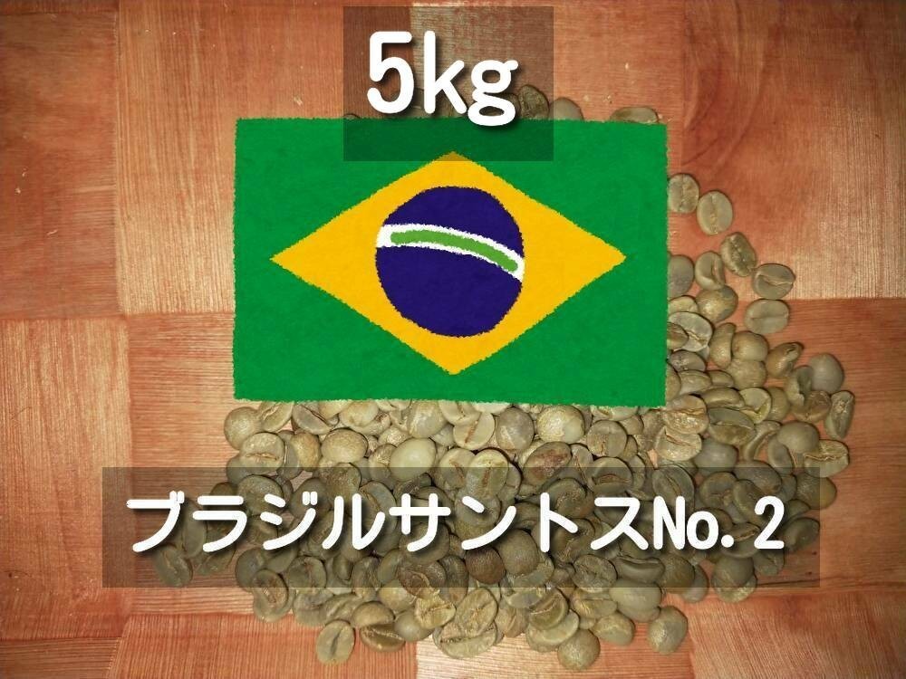 5㎏　ブラジルサントスNo.2　コーヒー生豆 　