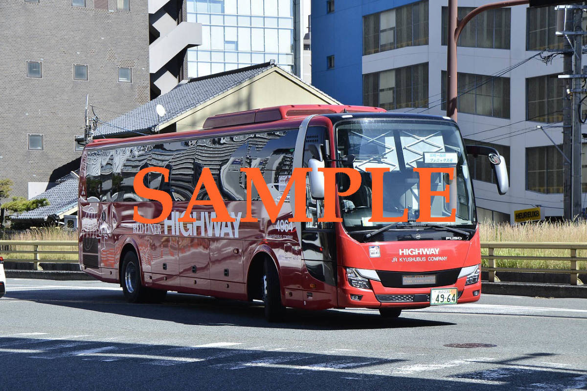 D-3[ bus photograph ]L version 5 sheets JR Kyushu bus aero Ace Phoenix number Miyazaki line 