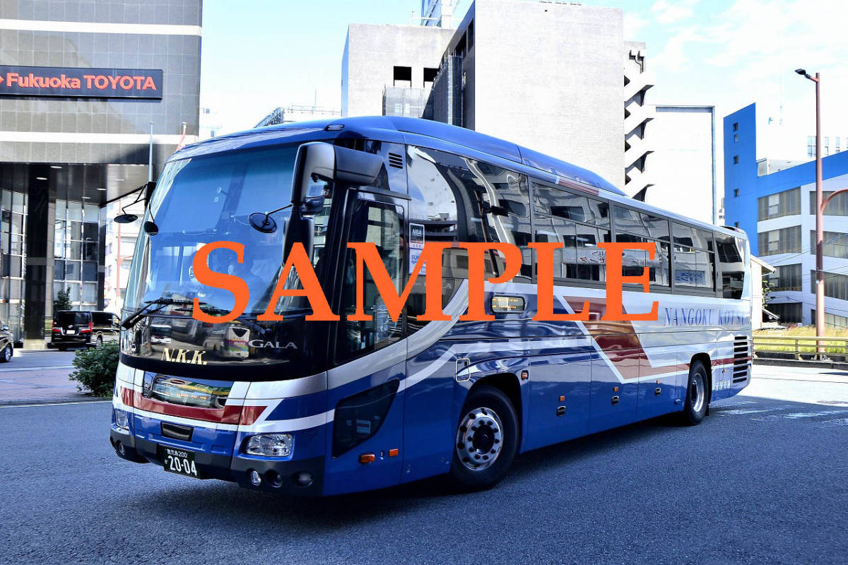 D-3[ bus photograph ]L version 4 sheets Nankoku traffic aero Ace ga-la Sakura island number Fukuoka line 
