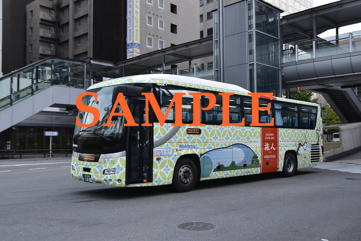 D-3[ bus photograph ]L version 4 sheets west Japan railroad west iron bus ga-la large . prefecture liner bus wrapping car (1400-2)