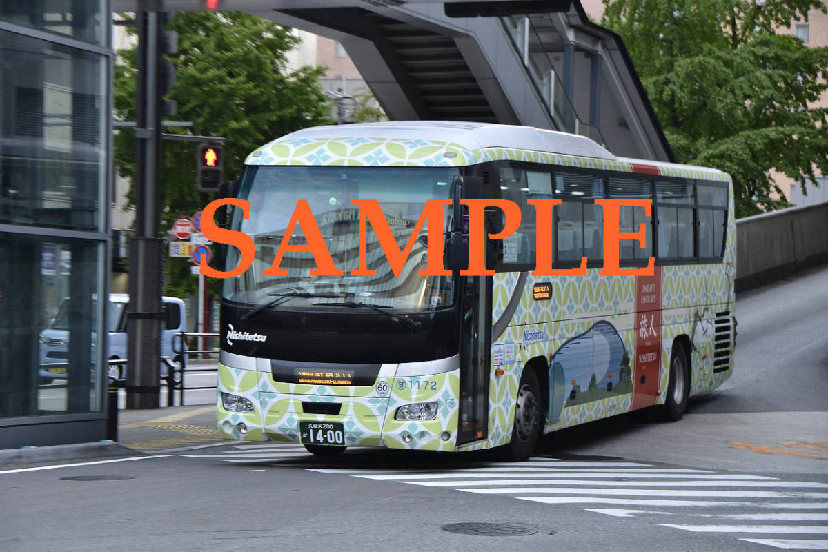 D-3[ bus photograph ]L version 4 sheets west Japan railroad west iron bus ga-la large . prefecture liner bus wrapping car (1400-2)