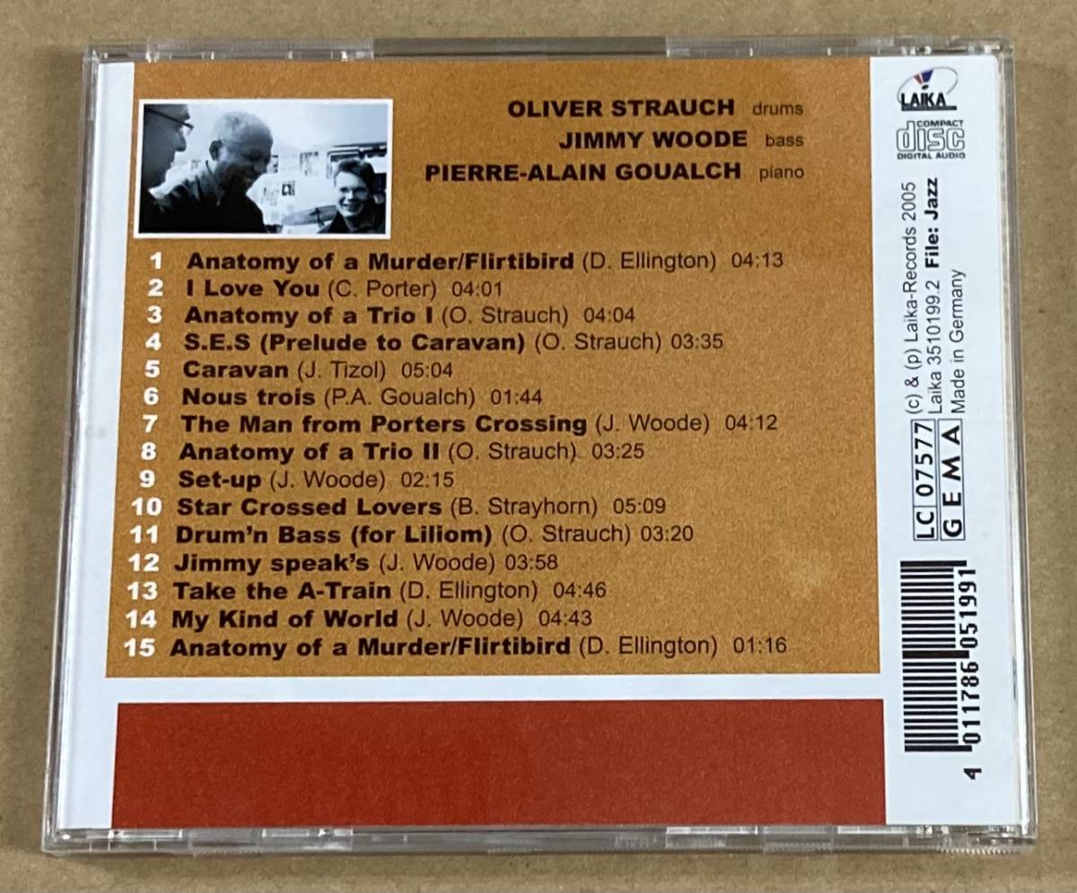 【CD】OLIVER STRAUCH／ANATOMY OF A TRIO《輸入盤》オリヴァー ストラウチ《2004年 ドラマーがリーダーのドイツ ピアノトリオ》_画像2