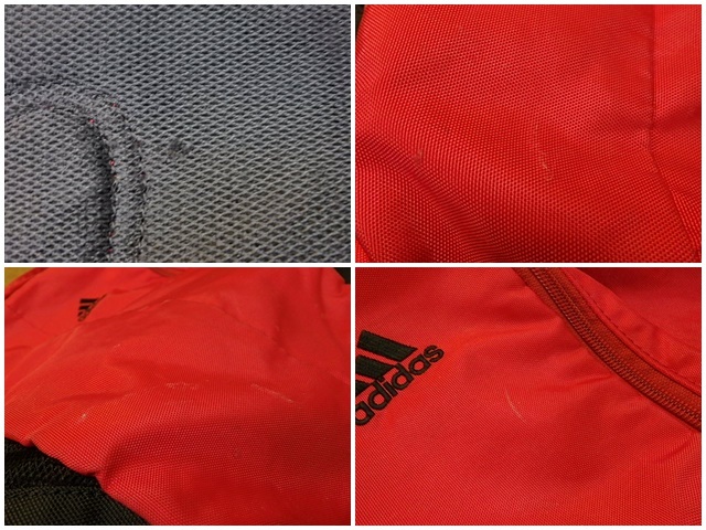 s110k б/у adidas Adidas рюкзак красный × чёрный портфель сумка 