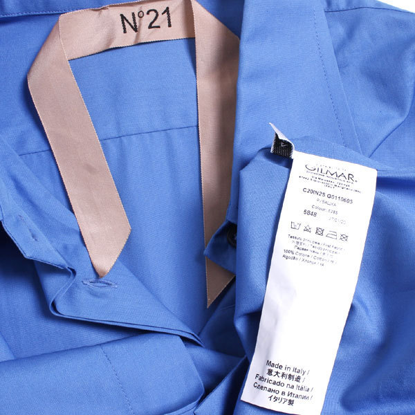 N21 numero ventuno Bijou fly front shirt size40 ブルー ヌメロ