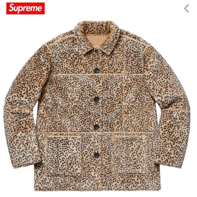 シュプリーム supreme reversible faux suede leopardリバーシブル